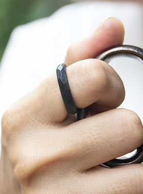 言物紫光檀木送朋友男女款戒指环