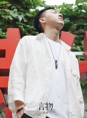 手工原创黑檀木可刻字项链吊坠