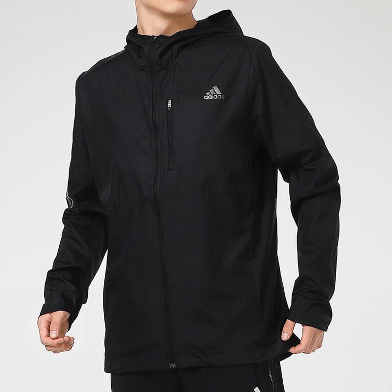 Adidas阿迪达斯男装2023秋季新款运动服休闲防风连帽夹克FL6964 - 图0