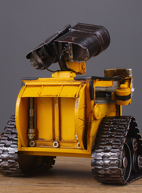 wall-e机器人瓦力复古储钱罐铁艺