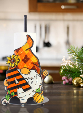 北欧餐桌纸巾架抹手免打孔立式厨房用纸架纸巾挂架卷纸架置物架