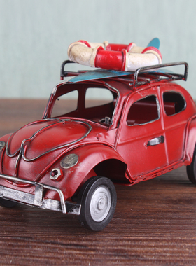 复古风铁皮汽车经典甲壳虫装饰品