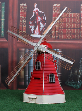 复古风做旧铁艺影楼酒吧店面模型