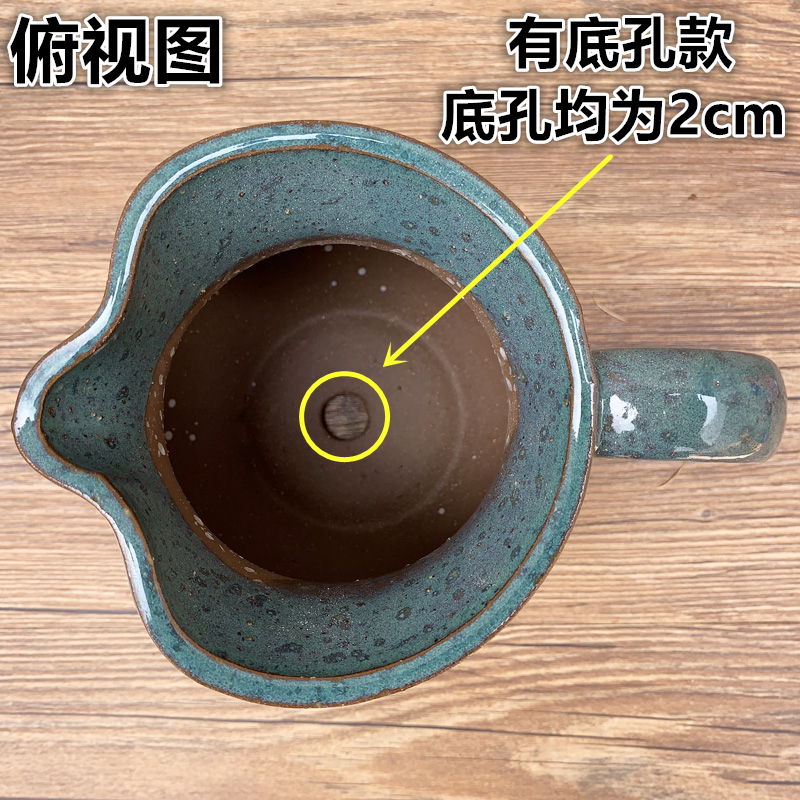 花盆土陶粗陶罐子带把奶罐茶壶盆大号老桩罐盆景盆栽水培无孔微瑕 - 图0