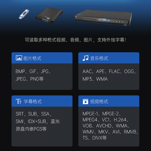 GIEC杰科BDP-G3005 3d蓝光播放机5.1声道高清播放器家用dvd影碟机 - 图2