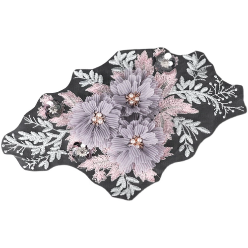 Трехмерная кружевная ткань, ципао, детское ханьфу, наклейка, 14 года, с вышивкой, в цветочек