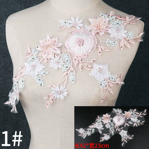 Трехмерная кружевная ткань, ципао, детское ханьфу, наклейка, 14 года, с вышивкой, в цветочек