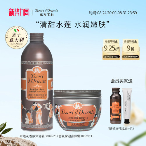 意大利进口东方宝石水莲花香氛沐浴露身体乳套装持久留香官方正品 - 图0