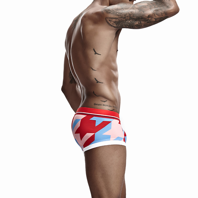 4色SEOBEAN/希宾新品男士内衣 平角内裤 立体剪裁 千鸟格印花