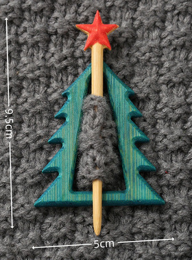跨境木质胸针手绘动物造型Brooch pin with woodenanimal pattern