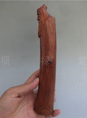血龙木雕木头寿星南极翁手工雕刻实木家居装饰中式工艺品摆件21