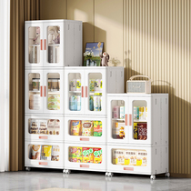 Free of installation containing cabinet Living room Living Room Cabinet Home Baby Children Folding Wardrobe Plastic Zero Food Cabinet Lockers