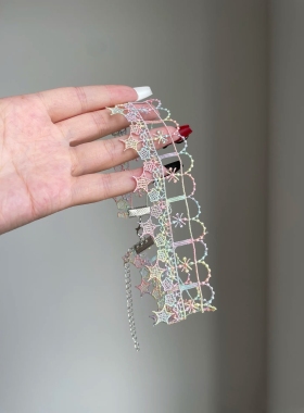 蕾丝花边镂空蝴蝶花朵chocker项链颈链项圈