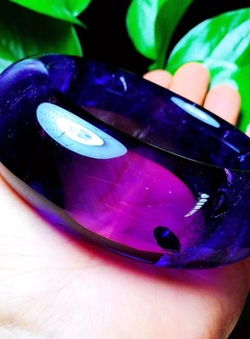 天然紫水晶手镯紫晶加宽手镯（内径：58mm）宽27mm，厚16mm