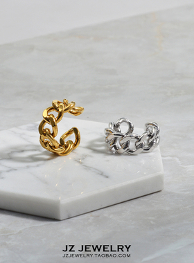 jzring欧美简约ins风链条指环