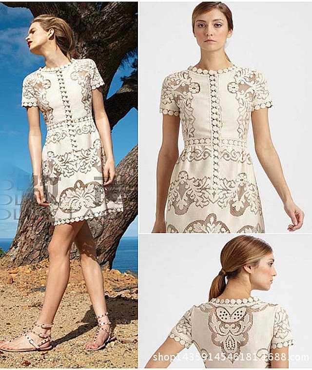 高端定制春夏欧美大牌同款连衣裙 小鑫家外贸工厂店连衣裙