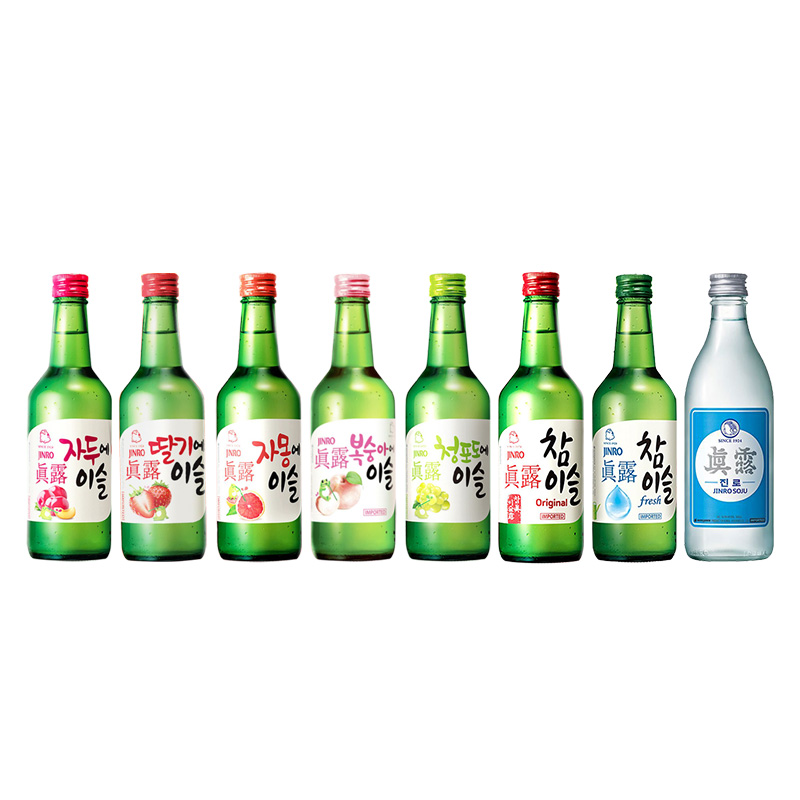 韩国真露烧酒葡萄味360ml*4瓶果味组合女士微醺清酒 - 图3