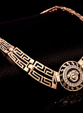 狮子头像手镯戒指秋冬季项链耳环