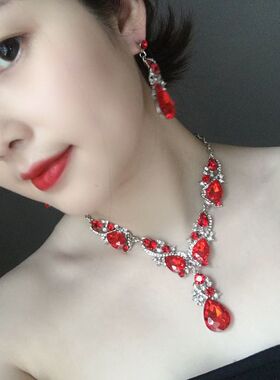 欧美时尚首饰套链气质百搭水钻女