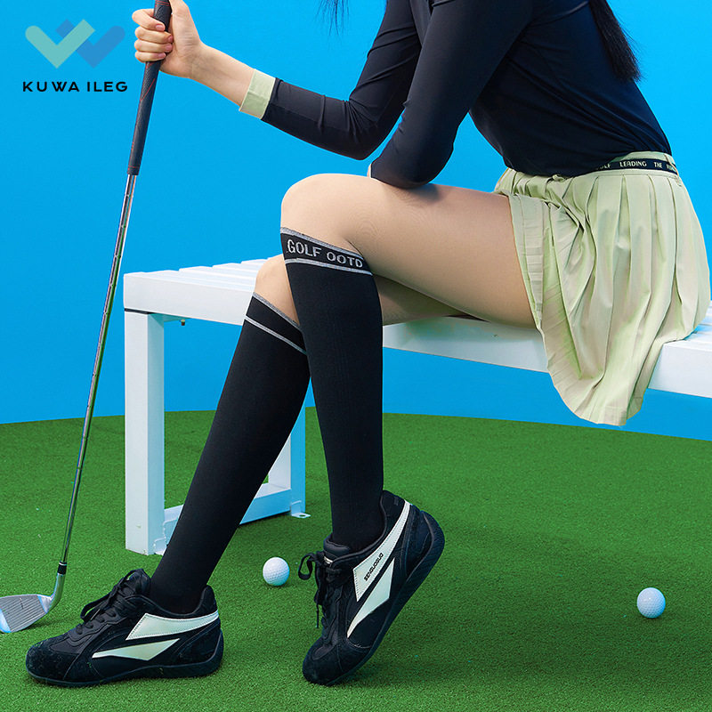 高尔夫防晒丝袜女抗菌长筒过膝袜春夏季健身运动防紫外线小腿丝袜,淘宝优惠券,粉丝福利购,淘宝优惠卷