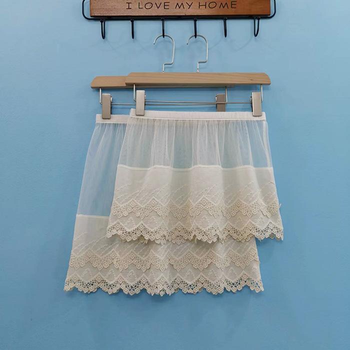 蕾丝叠穿屁帘小裙帘半裙芭蕾风腰封围裙蕾丝装饰裙卫衣内搭衬裙 - 图3