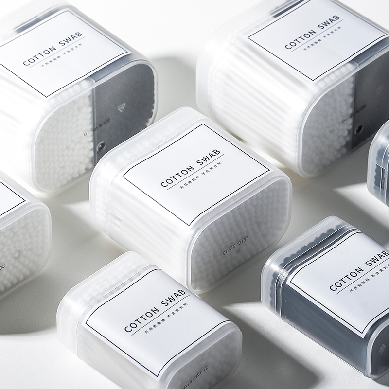 馨友家居专营店棉签化妆用棉棒木棒掏耳卫生双头棉花口红黑色面签耳朵棉家用包邮0