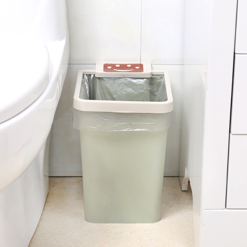 馨友家居专营店创意卫生间垃圾桶家用卧室客厅可爱大号厕所厨房带盖压圈分类筒篓2