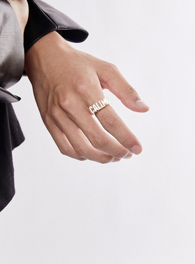 call系列字母开口戒指