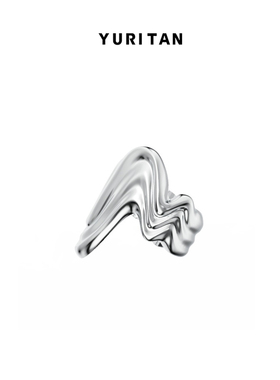 YURITAN水波纹开口戒指深海系列原创设计情侣款镀金开口戒指