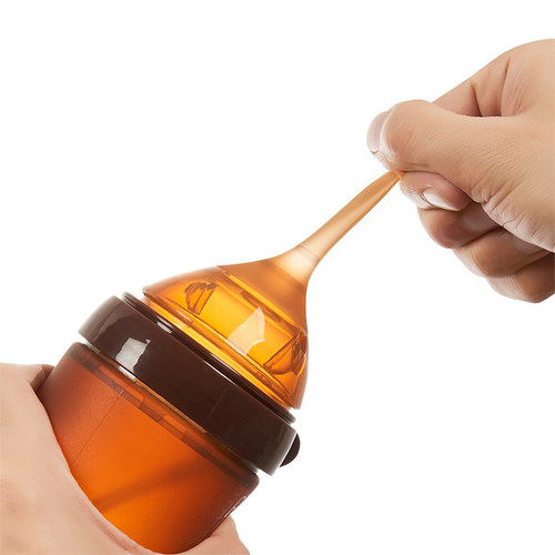 婴儿仿母乳宽口径硅胶奶瓶全软防摔防胀气宝宝1-3岁断奶神器300ml - 图1