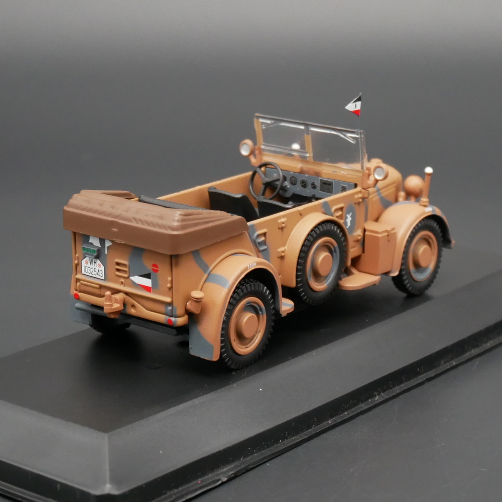 Ixo 1:43 Horch 901 KFZ.15霍希二战德军指挥车军车合金玩具车模 - 图2