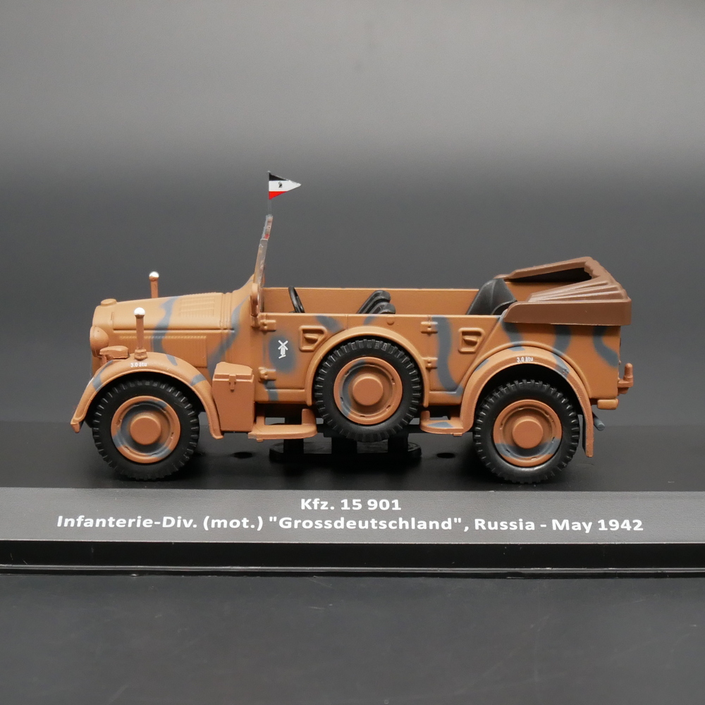 Ixo 1:43 Horch 901 KFZ.15霍希二战德军指挥车军车合金玩具车模 - 图0