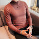Autumn and winter elastic and comfortable solid color half turtleneck sweater pullover