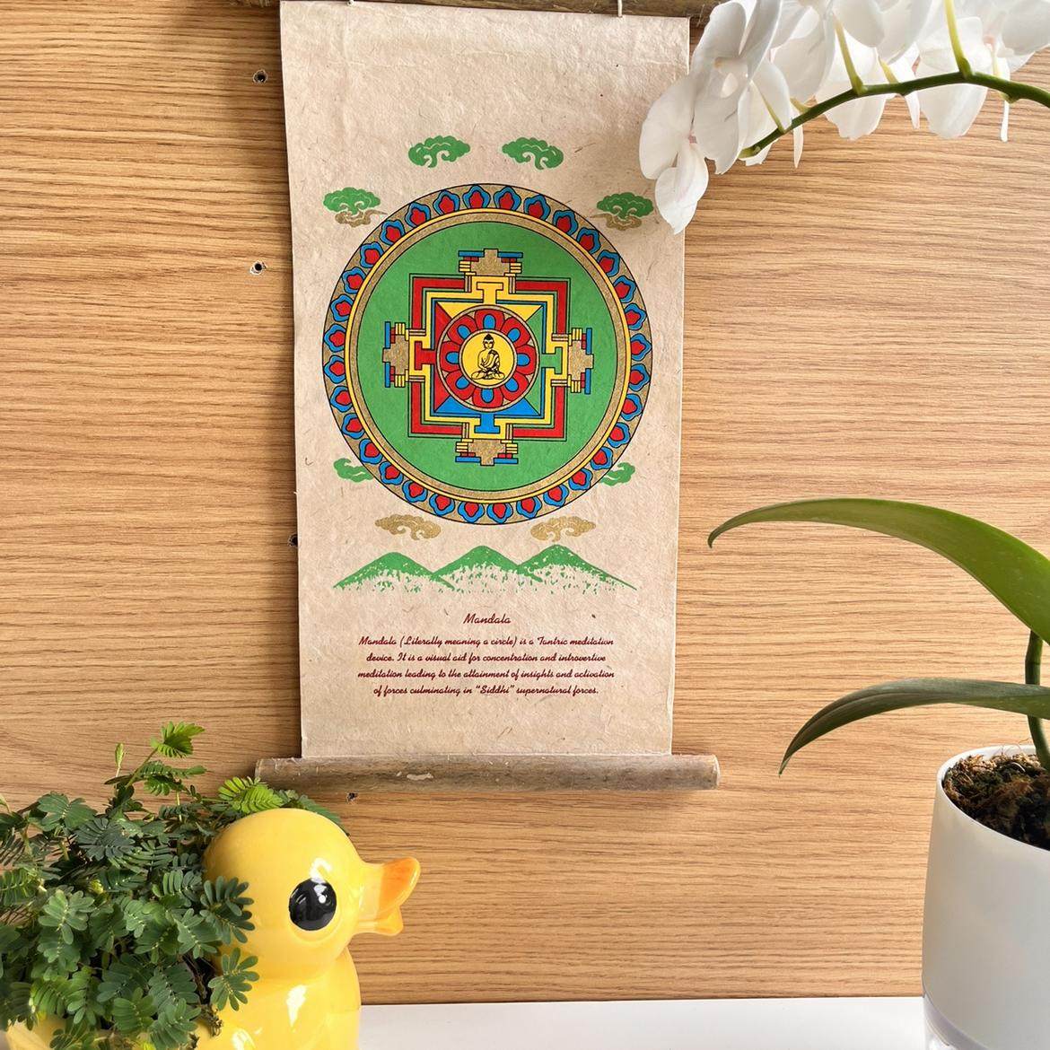 尼泊尔藏纸手工洛卡纸手绘画彩色装饰挂画画像鎏金礼物精致礼品,淘宝优惠券,粉丝福利购,淘宝优惠卷