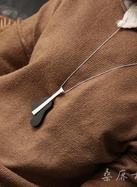 文艺风经典百搭黑檀木时尚吊坠