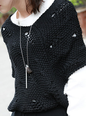 天然矿石文艺风长款高档毛衣链