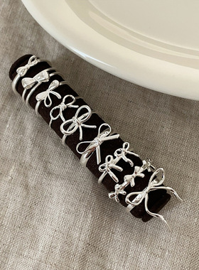 金属蝴蝶结开口戒指系列女小众设计感简约百搭气质时尚指环戒子