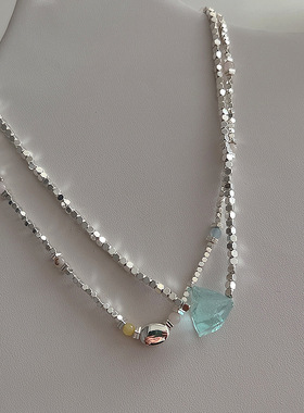 小众设计感水晶金属碎银子项链女韩国个性简约百搭气质颈链锁骨链