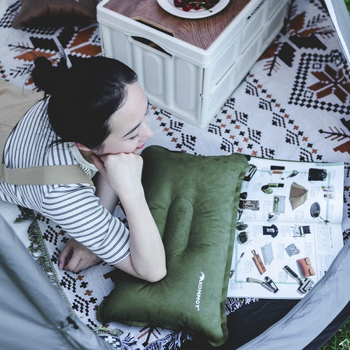 Надувная дорожная подушка для кемпинга для сна, портативный автоматический надувной поезд для путешествий, самолет