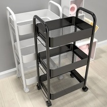 Small cart shelve stainless steel kitchen floor multilayer removable bathroom storage rack bedroom snacks storage rack