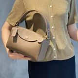 Демисезонная сумка на одно плечо, кожаная бостонская сумка, портативная сумка через плечо, воловья кожа, из натуральной кожи