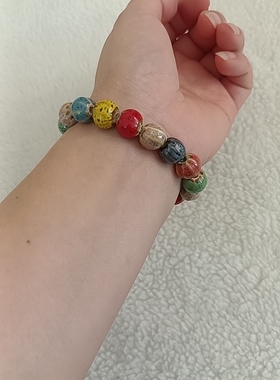 饰品新款草珠时尚花釉珠子手链多色休闲民族风学生手串