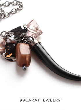 克拉欧美黑色短款项链时尚饰品