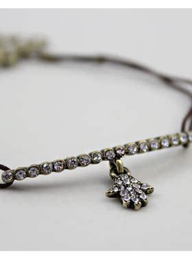 克拉欧美风闪钻复古手链