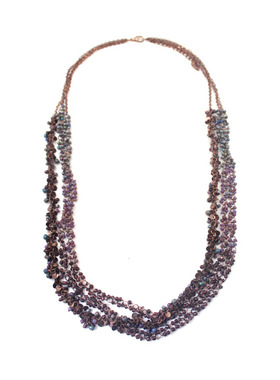 克拉欧美质感多层串珠长款毛衣链