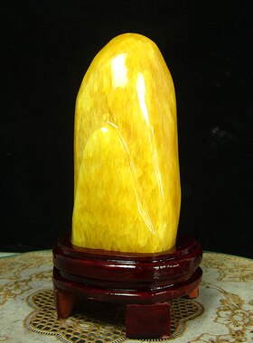 天然玉石摆件黄龙玉原石奇石