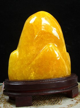 天然玉石摆件黄龙玉原石奇石