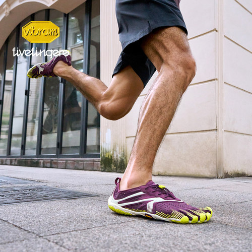 Vibram五指鞋男赤足健身马拉松训练跑姿 专业跑步鞋轻便耐磨VRUN - 图0