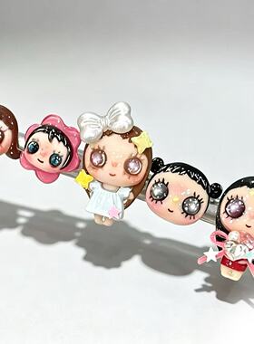 萌娃美甲硅胶模具立体女孩头像