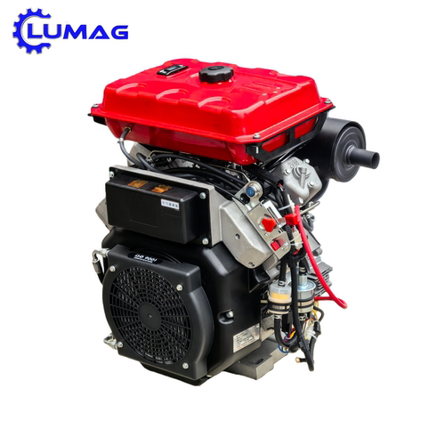 V型风冷双缸柴油发动机2v88/2V92/95FE16/19Kw马路切割机2v100 - 图1